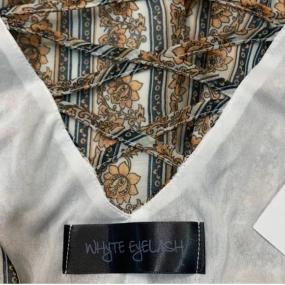 Whyte Eyelash Crisscross Tassel Romper - Picture 7 of 8